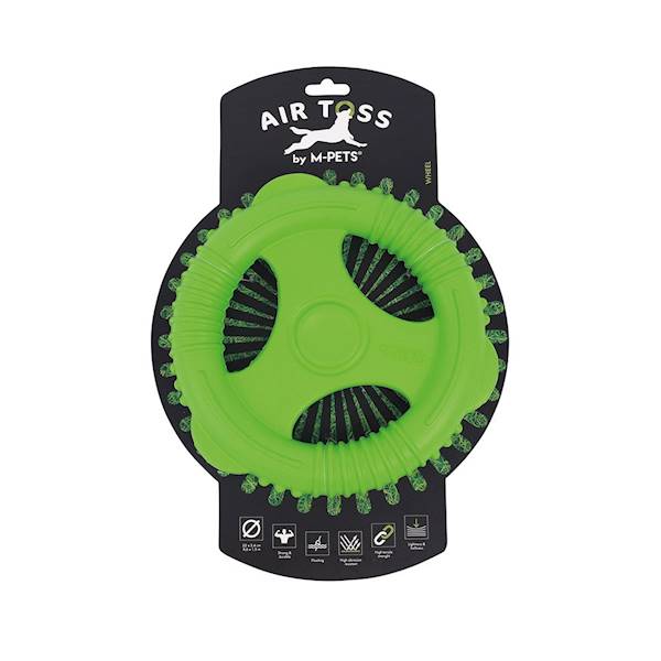 M PETS ZABAWKA PŁYWAJĄCA AIR TOSS KOŁO ZIELONE/ŻÓŁTE