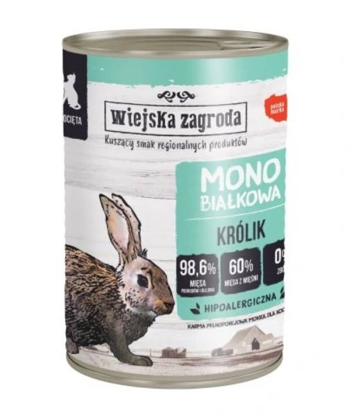 WIEJSKA ZAGRODA MONO KRÓLIK KOCIAK 400G