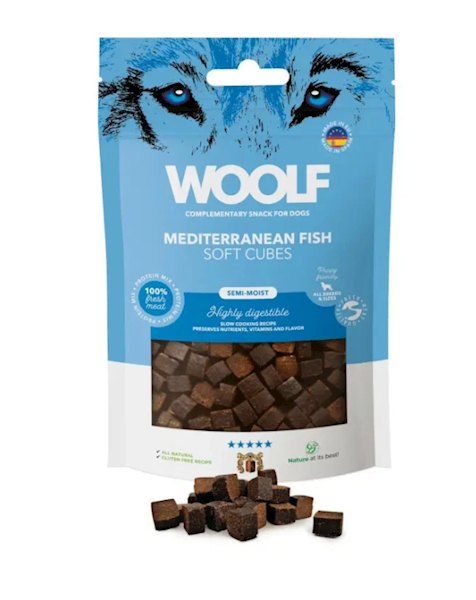WOOLF SOFT CUBES MEDITERANEAN FISH 100G
