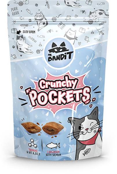 Mr. Bandit Crunchy Pockets łosoś 40g