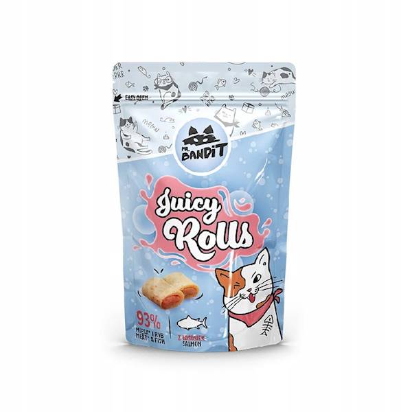 Mr. Bandit Juicy Rolls z łososiem 40g