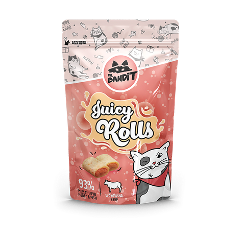 Mr. Bandit Juicy Rolls z wołowiną 40g