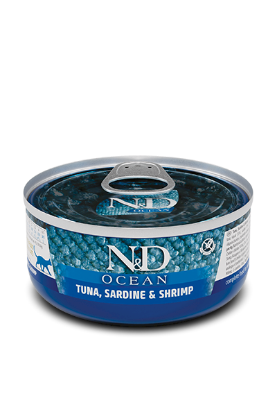 N&D CAT OCEAN TUNA, SARDINE&SHRIMP 70G
