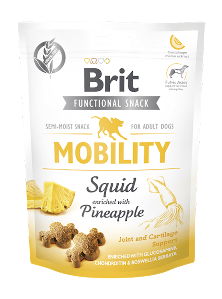 BRIT CARE SNACK MOBILITY SQUID 150G