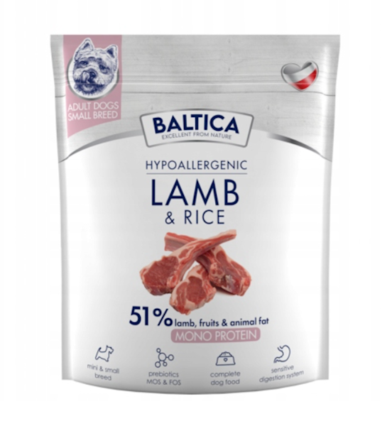 BALTICA ADULT LAMB&RICE XS/S 1KG