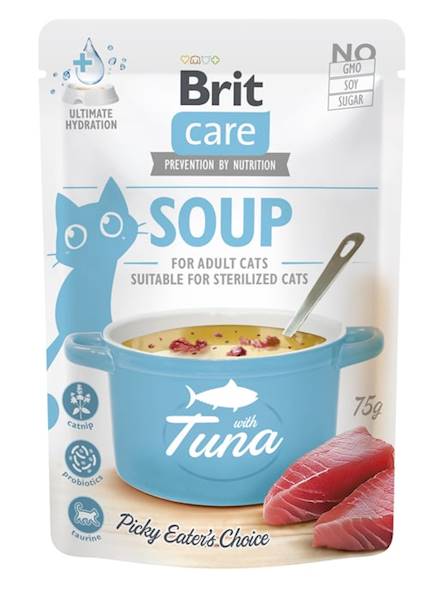 BRIT CARE CAT SOUP WITH TUNA 75G