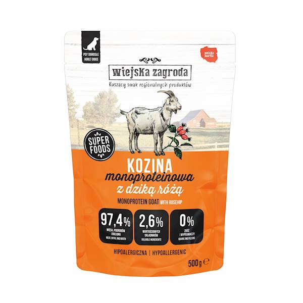 WIEJSKA ZAGRODA PIES MONO KOZINA 500G