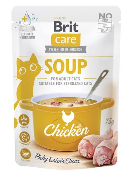 BRIT CARE CAT SOUP WITH CHICKEN 75G