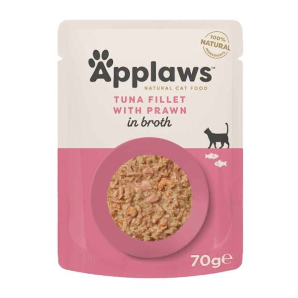APPLAWS SASZETKA TUŃCZYK KREWETKI W BULIONIE 70G