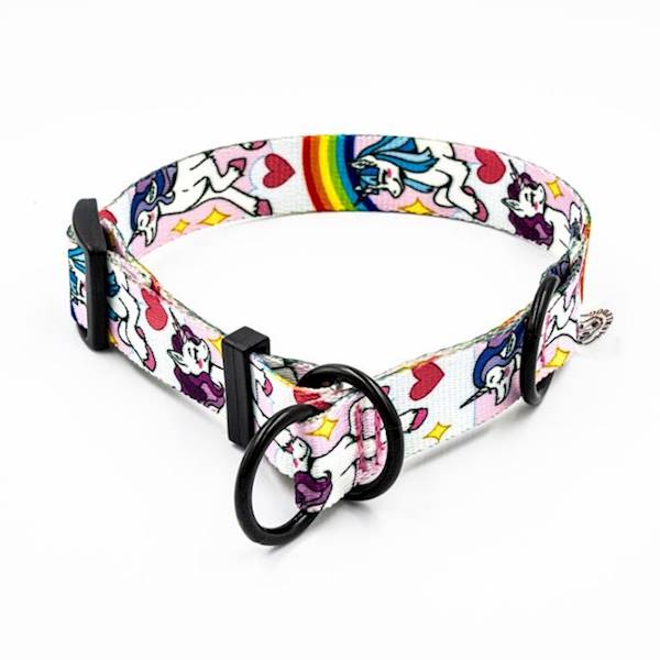 Merledog Obroża półzaciskowa M Jednorożec 3,8cm