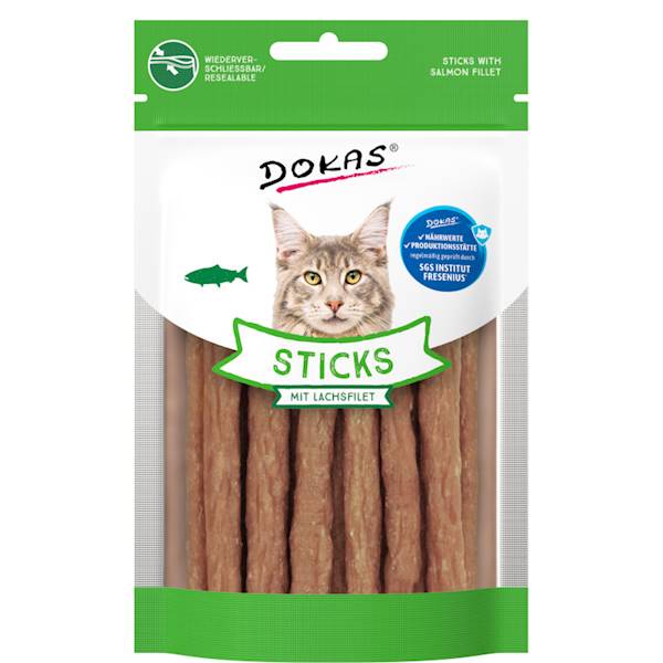 DOKAS STICKS ŁOSOŚ 30G