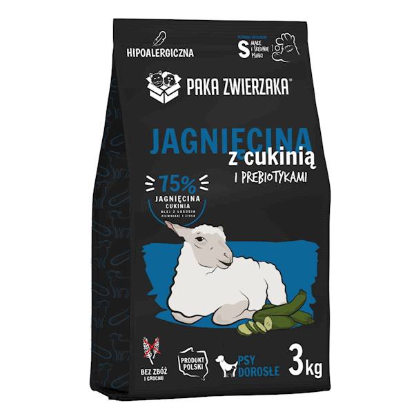 PAKA ZWIERZAKA JAGNIĘCINA Z CUKINIĄ 3KG