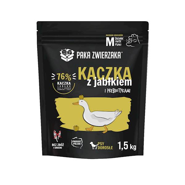 PAKA ZWIERZAKA KACZKA Z JABŁKIEM M 1,5KG PIES 