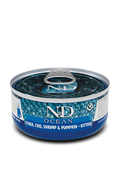 N&D CAT OCEAN TUNA, COD, SHRIMP&PUMPKIN 70G