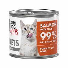 JOHN DOG FOR CATS ŁOSOŚ Z JAJKIEM 140G FILETY