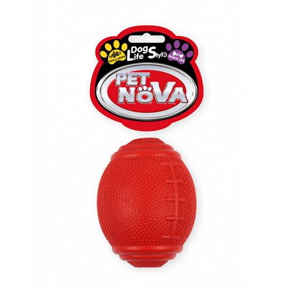PET NOVA PIŁKA RUGBY NA PRZYSMAKI 8CM 