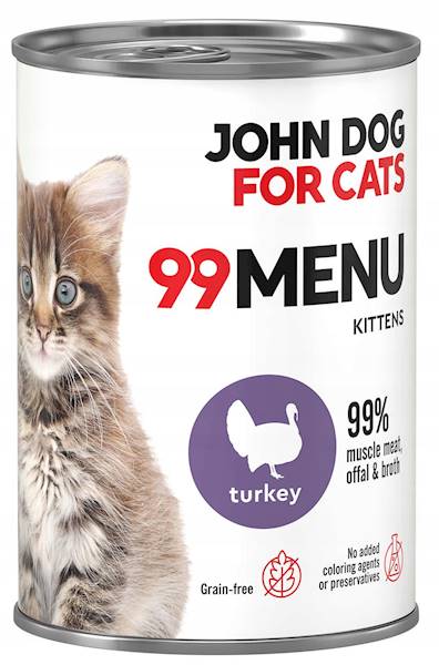 JOHN DOG 99 MENU INDYK DLA KOCIĄT 400G