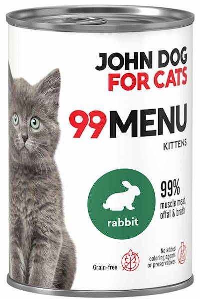 JOHN DOG FOR CATS 99 MENU  KRÓLIK KOCIAK 400G
