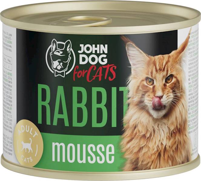 JOHN DOG FOR CATS KRÓLIK MUS 200G