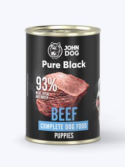 JOHN DOG PURE BLACK WOŁOWINA 400G SZCZENIAK