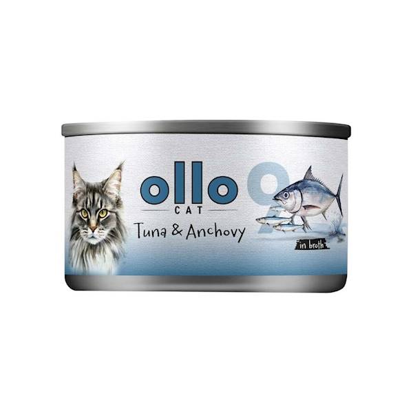OLLO NR. 9 TUŃCZYK ANCHOVY DLA KOTA 70G