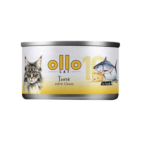 OLLO NR.10 TUŃCZYK SER DLA KOTA 70G 