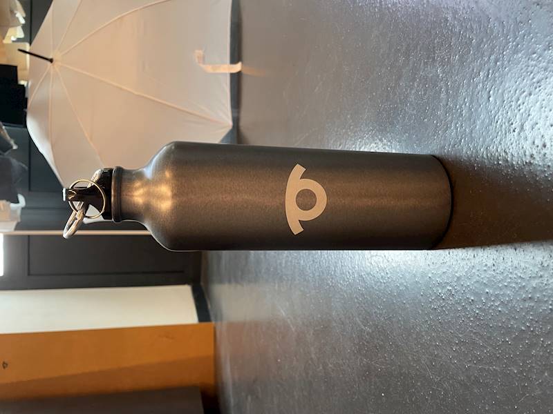 BIDON ALUMINIOWY GRAFITOWY 800ml LOGO MUFO