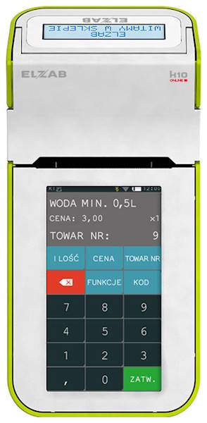 Kasa fiskalna K10 ONLINE BT/Wifi biało/ziolona