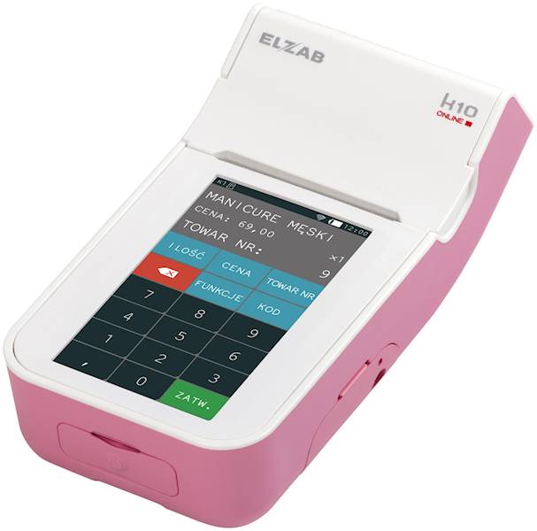 Kasa Elzab K10 online BT/WiFi róż/bia