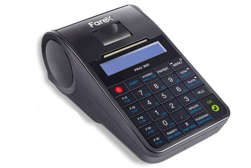 Kasa fiskalna FAREX PRO 300 GSM/LAN/WIFI czarna + karta 5 lat GRATIS