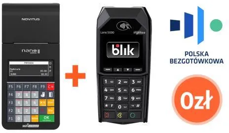 Kasa fiskalna NOVITUS NANO II ONLINE GSM24 + PINPAD PAYTEL umowa 36 miesięcy