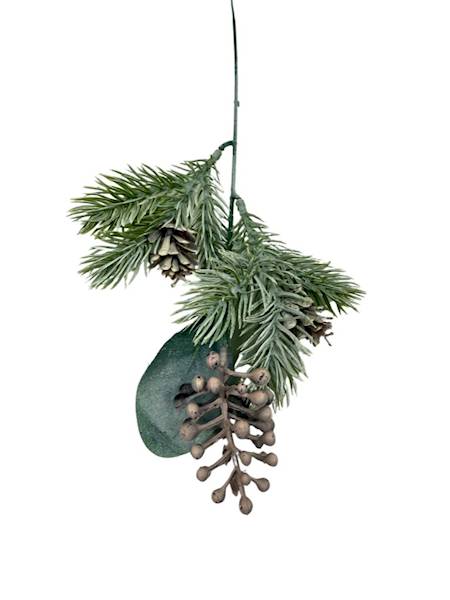 Dodatek z szyszkami 42 cm bielony