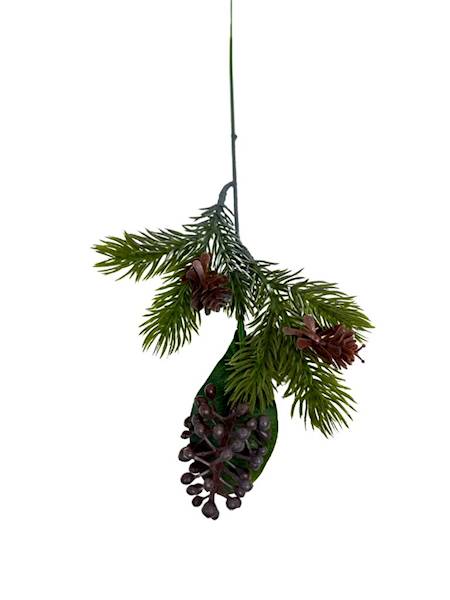 Dodatek z szyszkami 42 cm brązowo szary