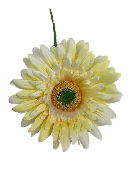 Gerbera gałązka 49 cm jasno żółta