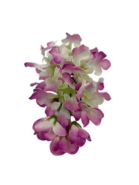 Bez główka 14 cm biało różowy