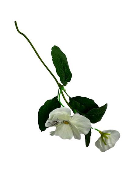 Bratek gałązka 30 cm biały