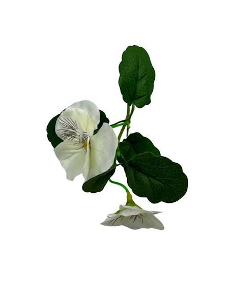 Bratek gałązka 30 cm biały