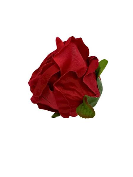 Róża główka 8 cm welurowa czerwona