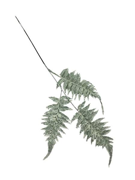 Liść paproci 56 cm zielono biały