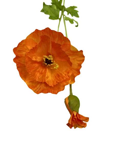 Mak gałązka 105 cm jasny pomarańcz