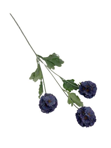 SKABIOZA 3 KWIATY 68 CM NIEBIESKO FIOLETOWA