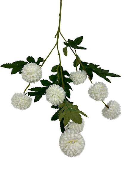 Gałązka z kulkami 50 cm biała