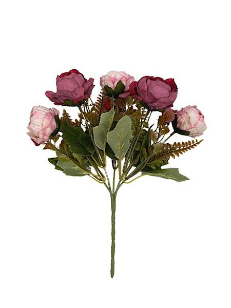 Bukiet pełniki 28 cm różowo bordowy