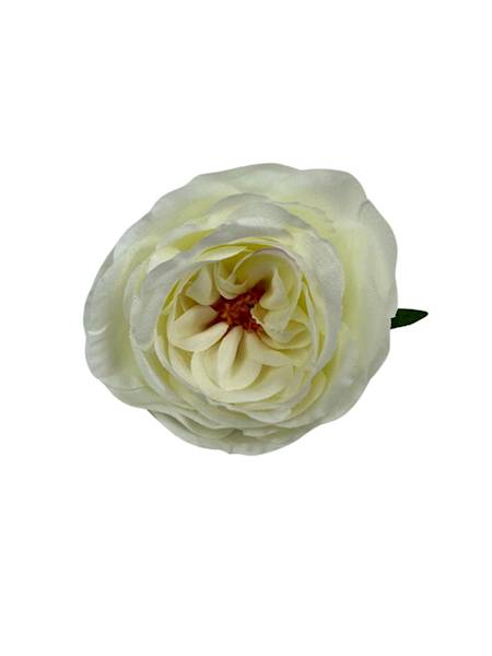 Róża główka 7 cm biała / ecru 2 SZTUKI