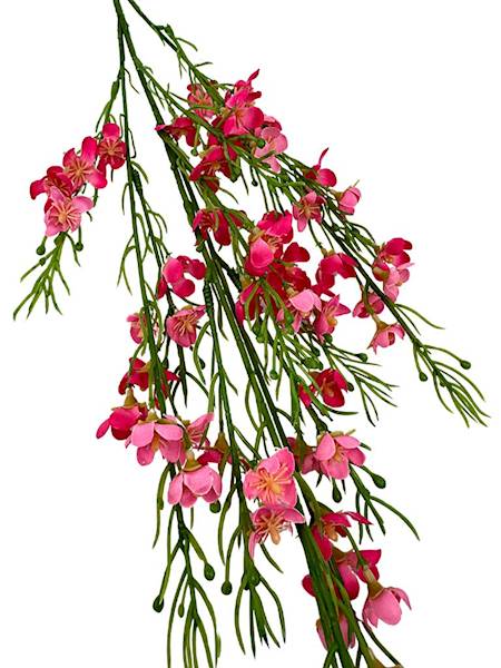 Gałązka z kwiatuszkami XL 108 cm różowa