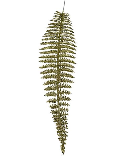 Liść brokatowy 52 cm złoty