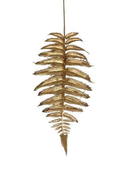 Liść paproci 69 cm złoty