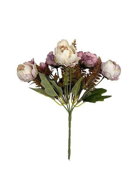 Bukiet pełniki 28 cm różowo kremowy