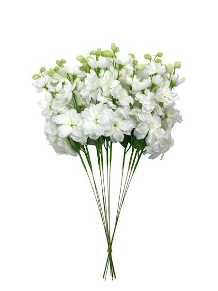 Ostróżka gałązka 44 cm biała