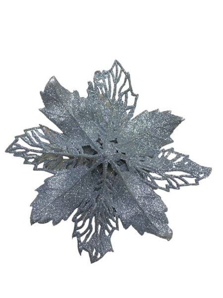 Gwiazda betlejemska główka 17 cm srebrna